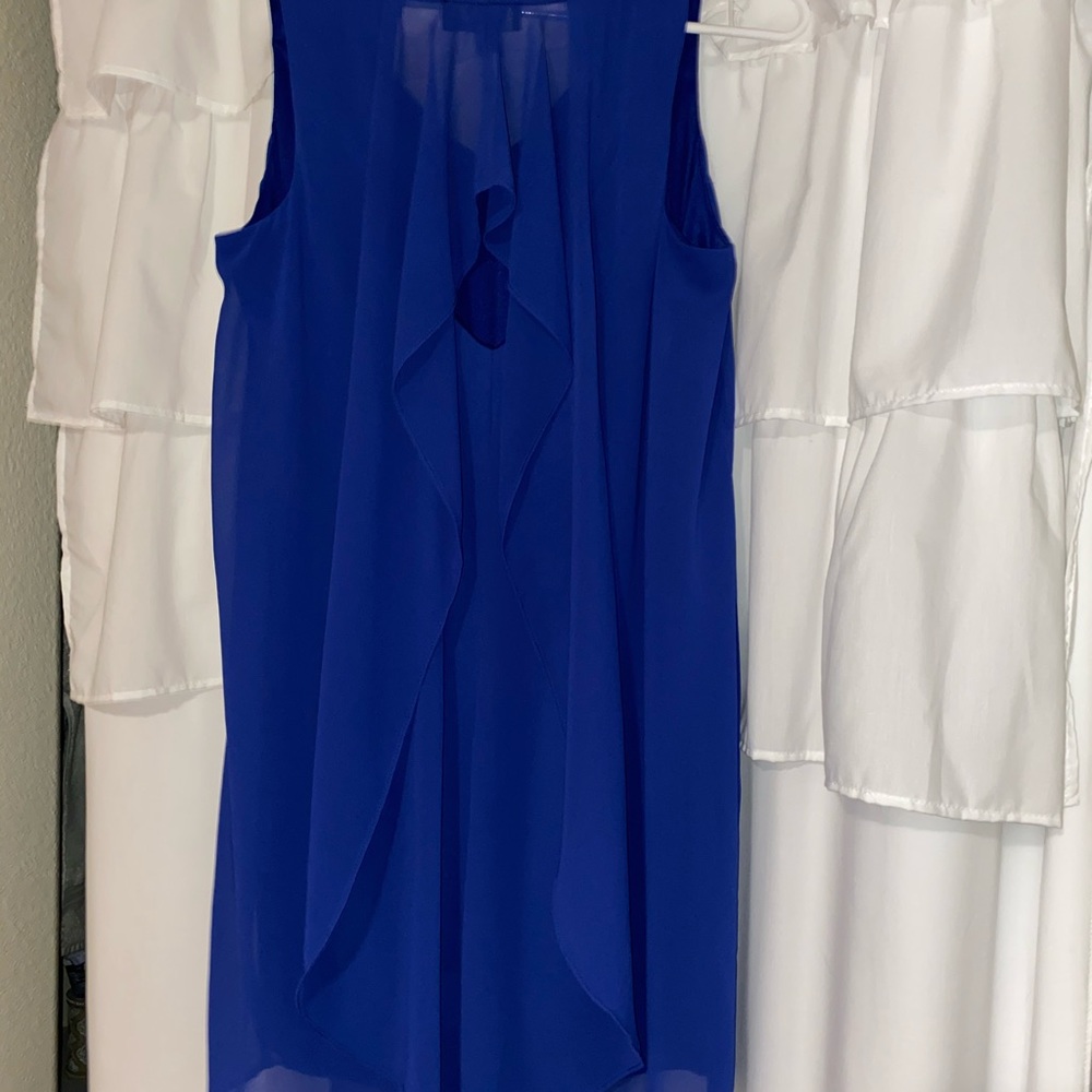 Royal blue chiffon dress